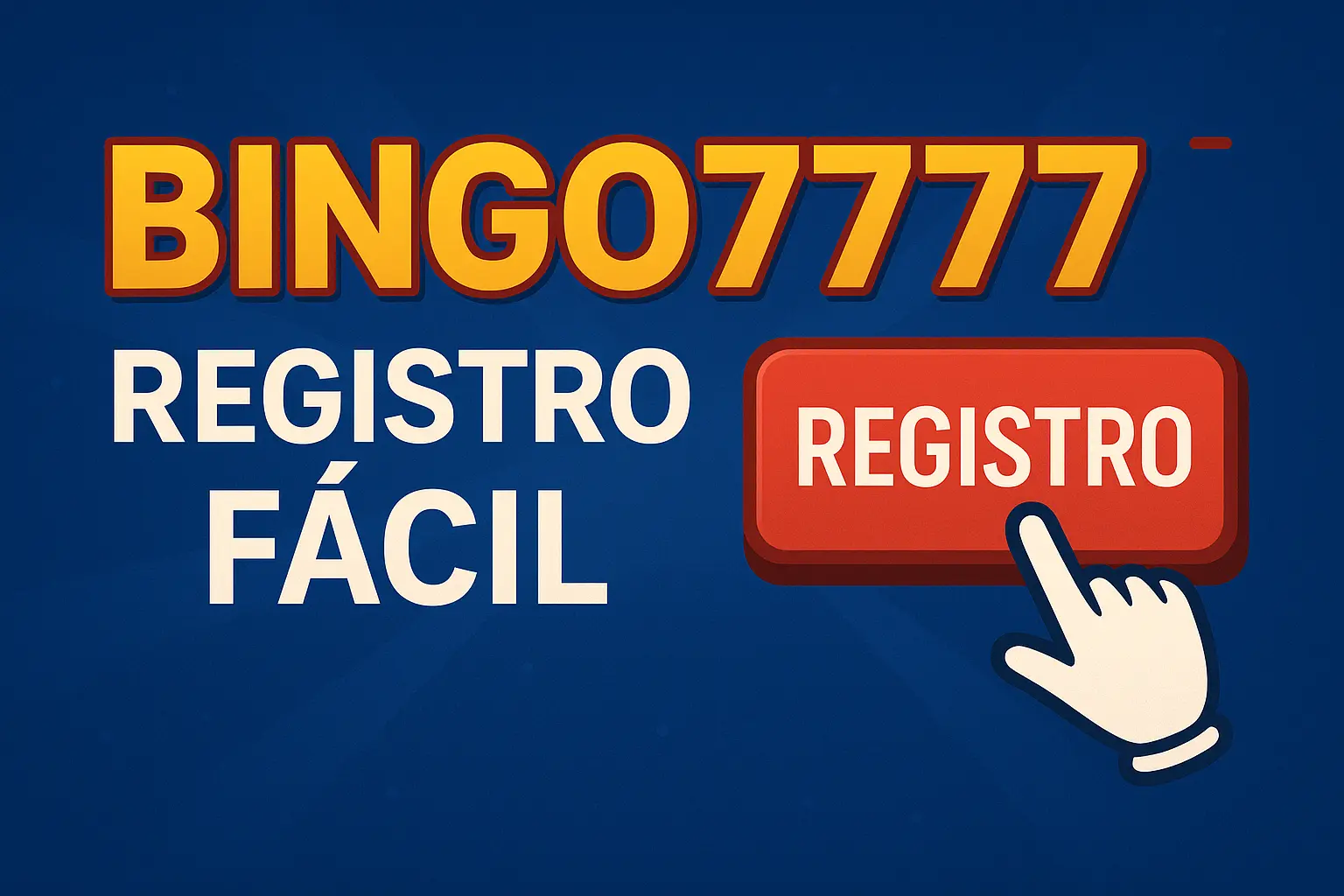 Não Perca tempo, o rRgistro na site BINGO7777
